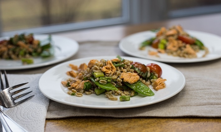 Salmon and Asparagus Farro Salad | Gold Seal