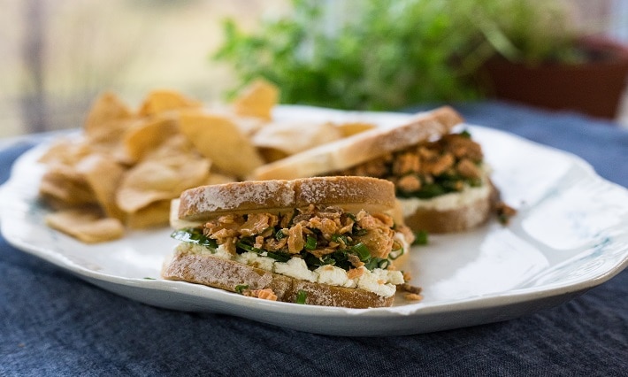 Salmon and Cucumber Sandwich