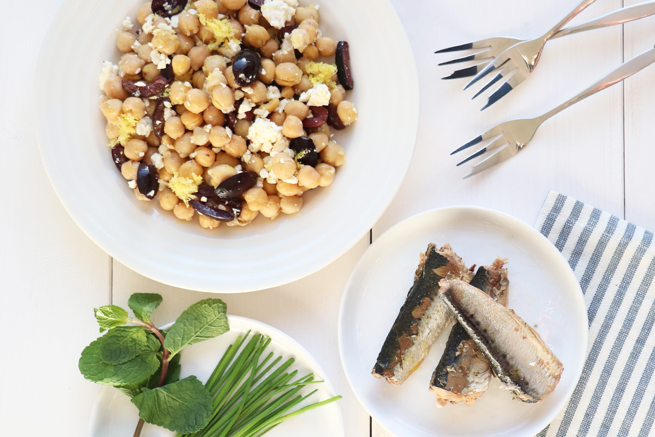 Sardine and Chickpea Salad with Feta Gold Seal