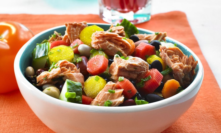 Salmon and Six Bean Salad