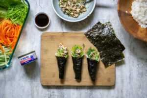 Salmon Furikake Hand Rolls