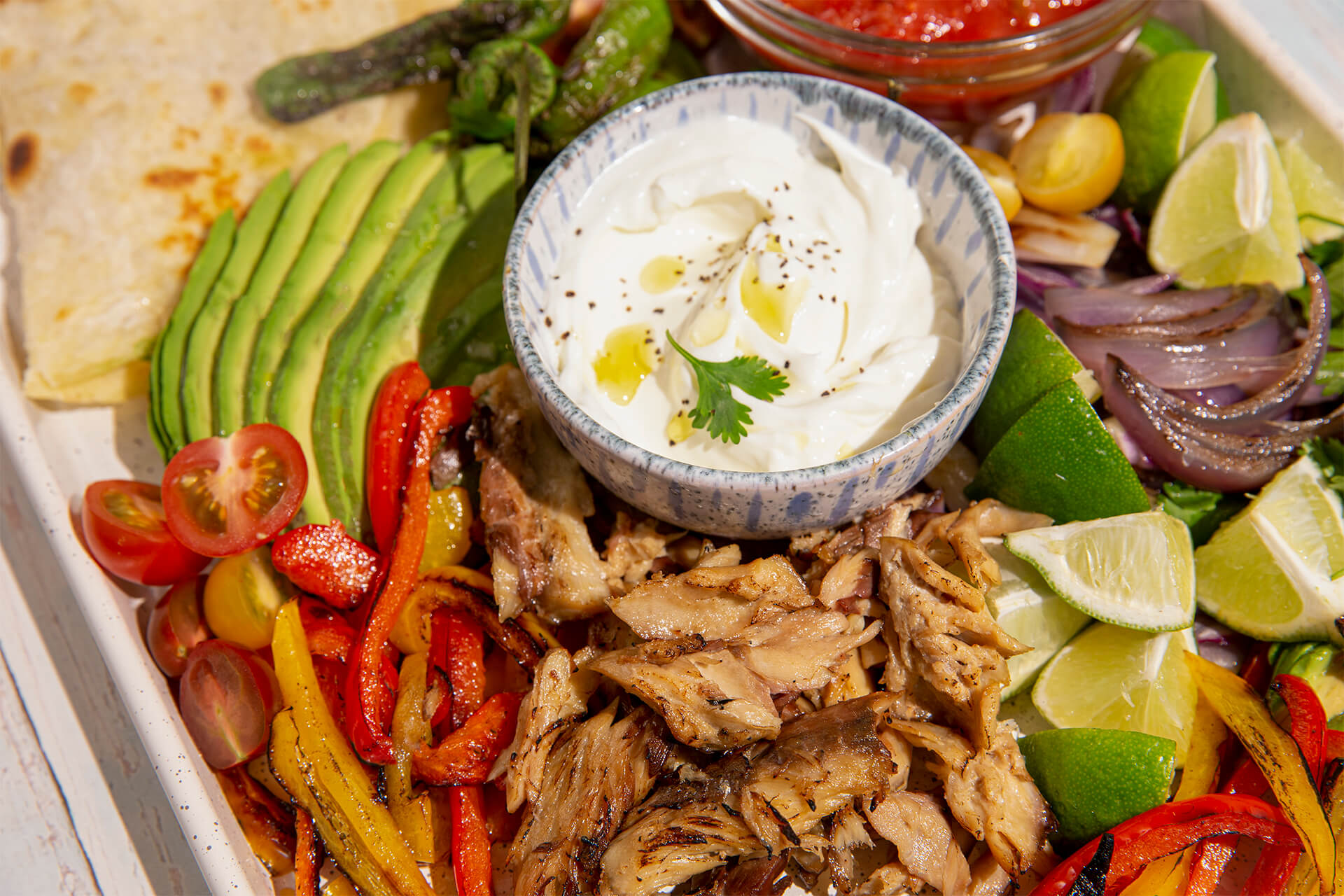 Sheet Pan Mackerel Fajitas