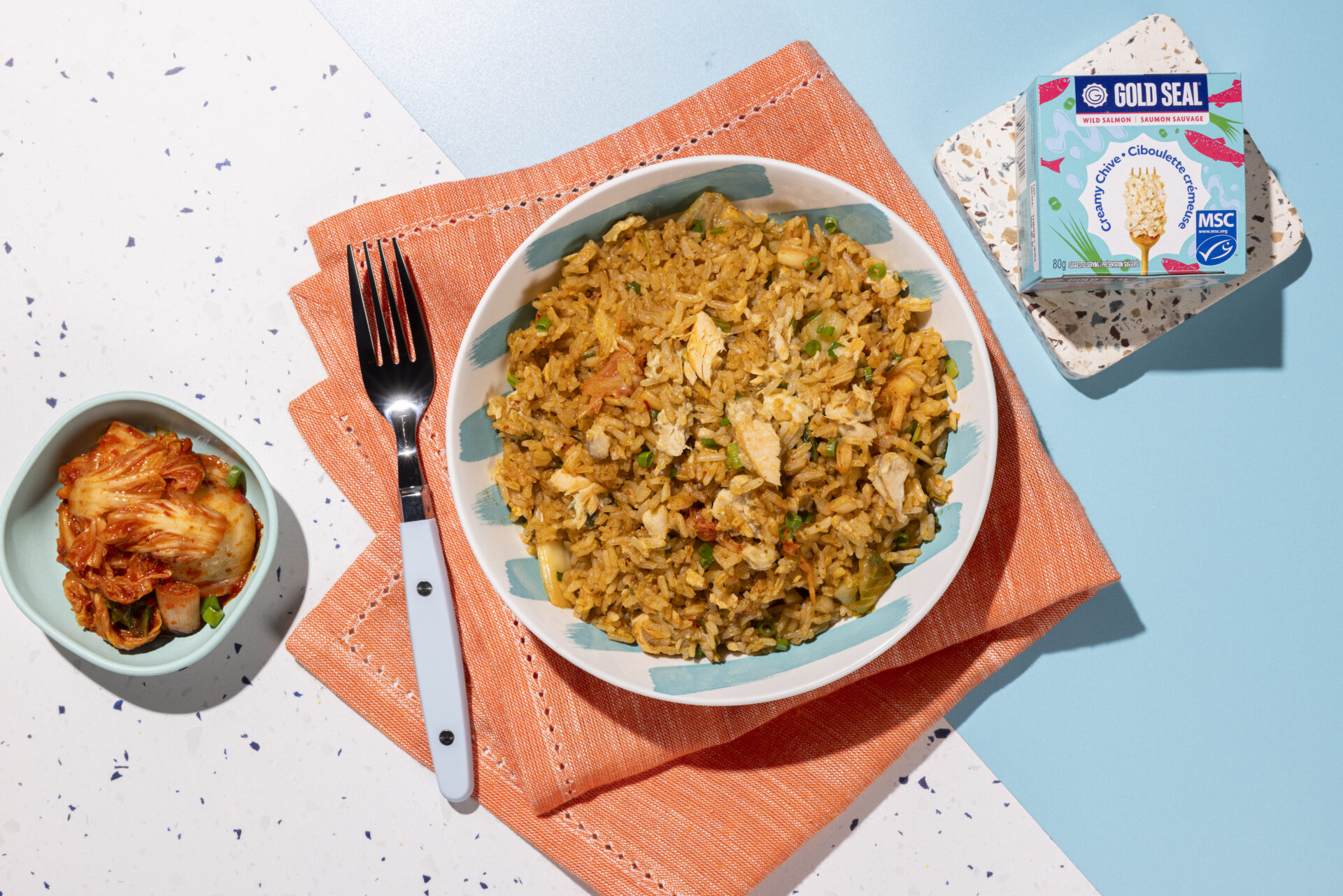 Salmon & Kimchi Fried Rice 1