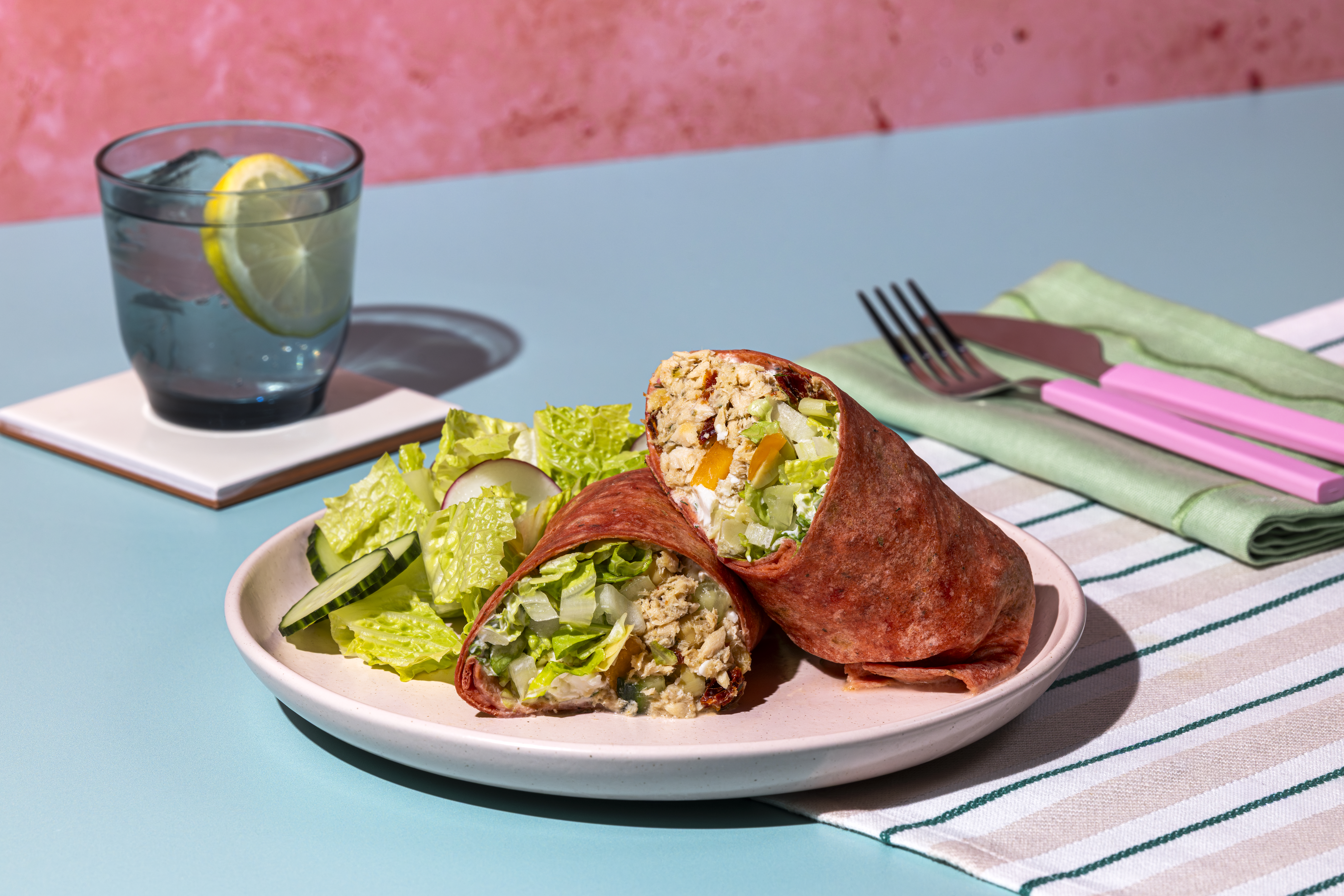 Mediterranean Salmon Wrap