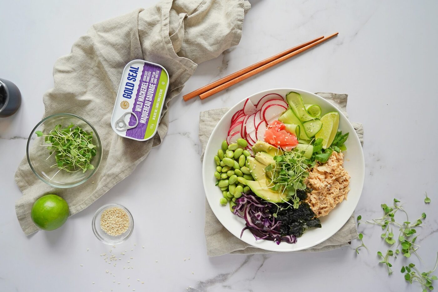 Spicy Mackerel Poke Bowl