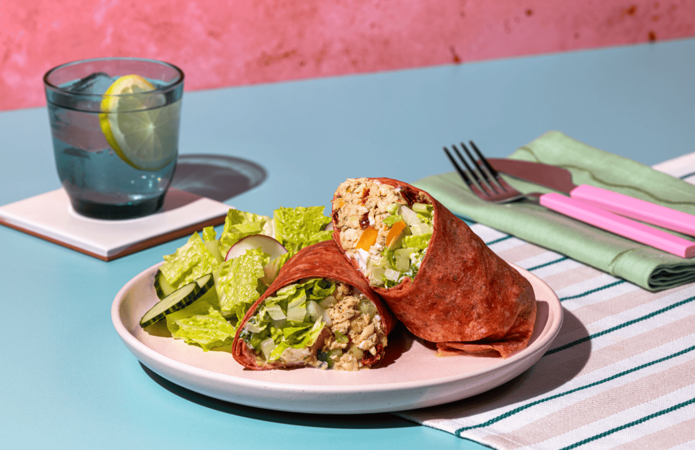 Mediterranean Salmon Wrap